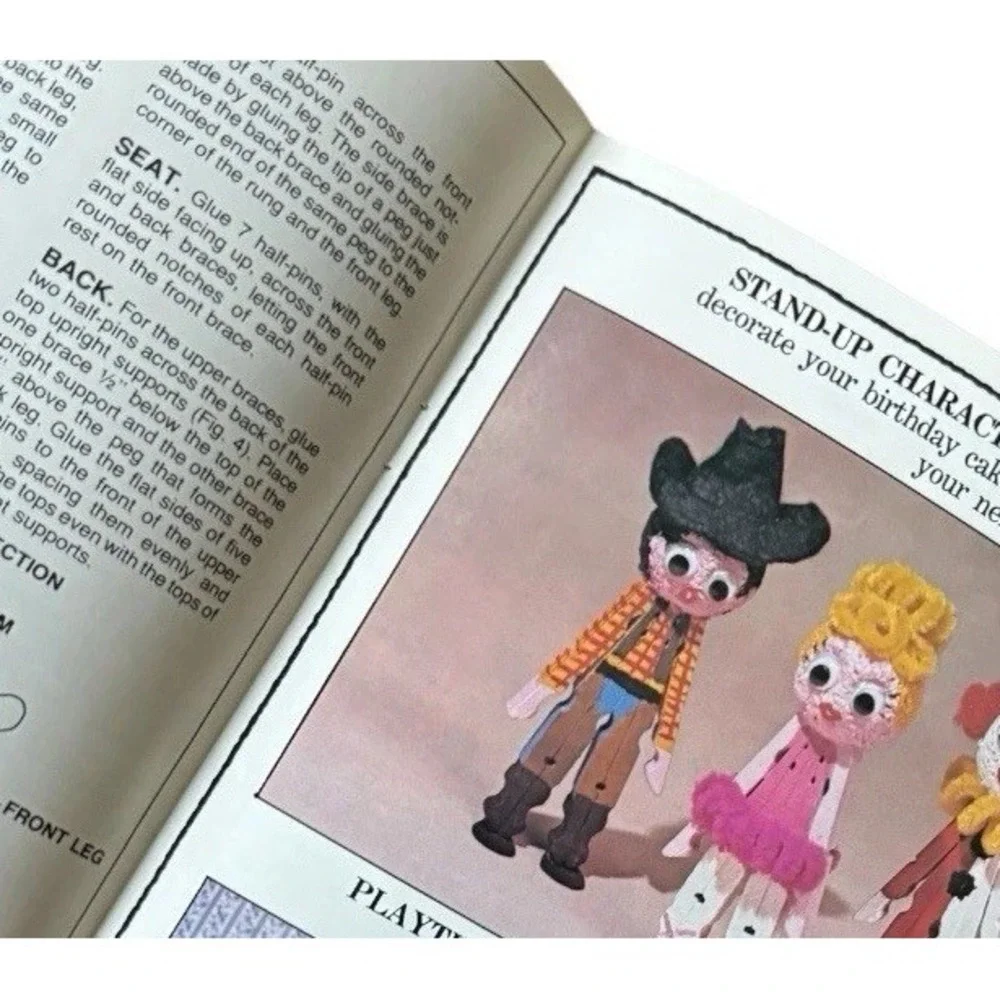 Vintage Clothespin Crafting for Kids Shirley Burgess 17 Projects Craft Book